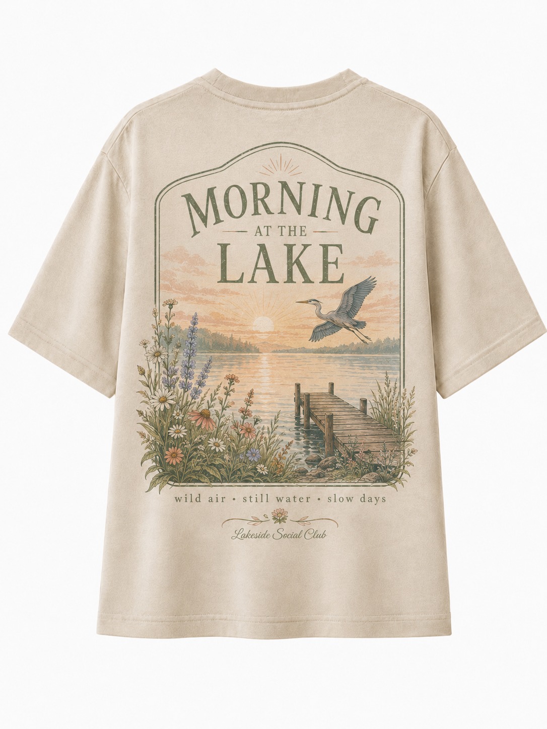 Morning At The Lake V-Neck Tee