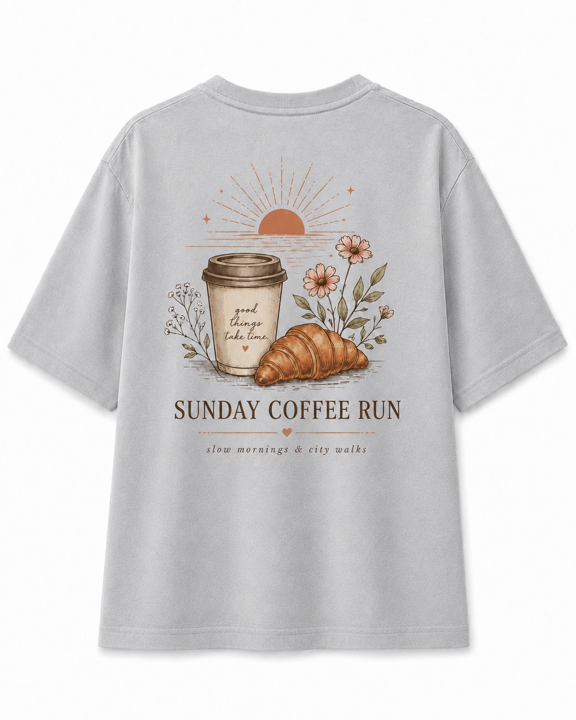 Sunday Coffee Run V-Neck Tee