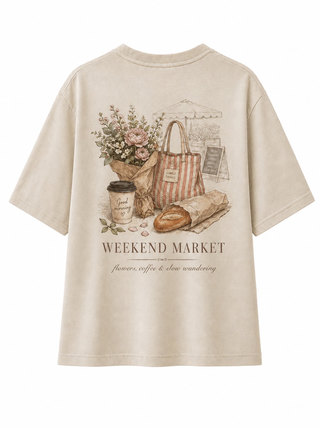 Weekend Market Floral V-Neck Tee
