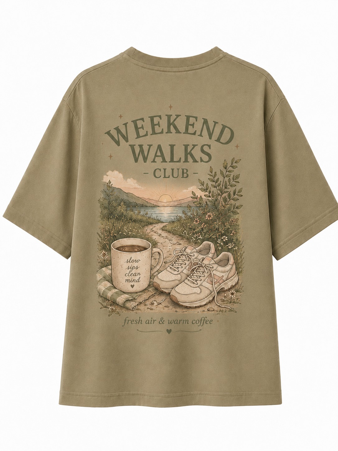 Weekend Walks Club V-Neck Tee