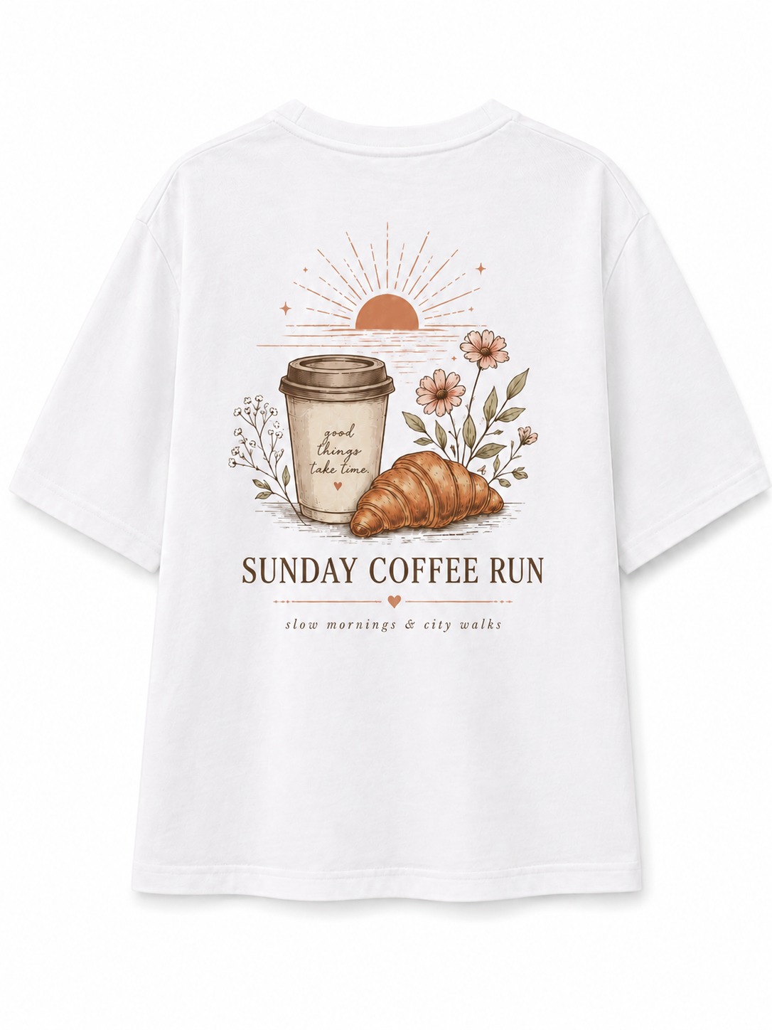 Sunday Coffee Run V-Neck Tee