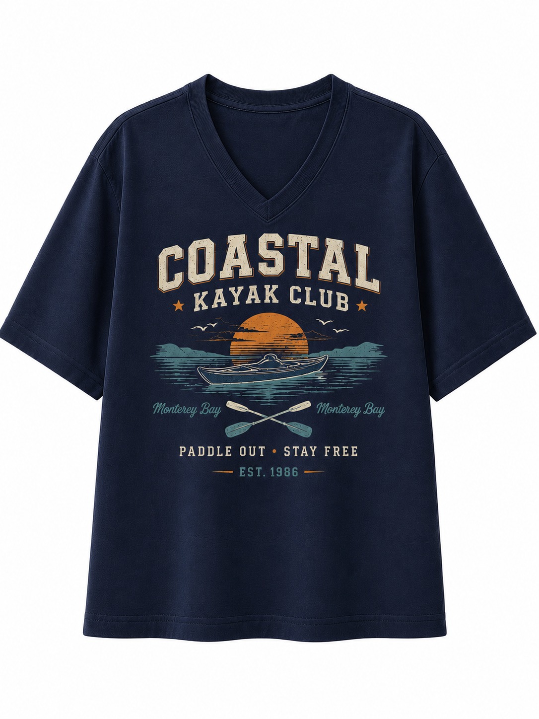Coastal Kayak Club V-Neck Tee
