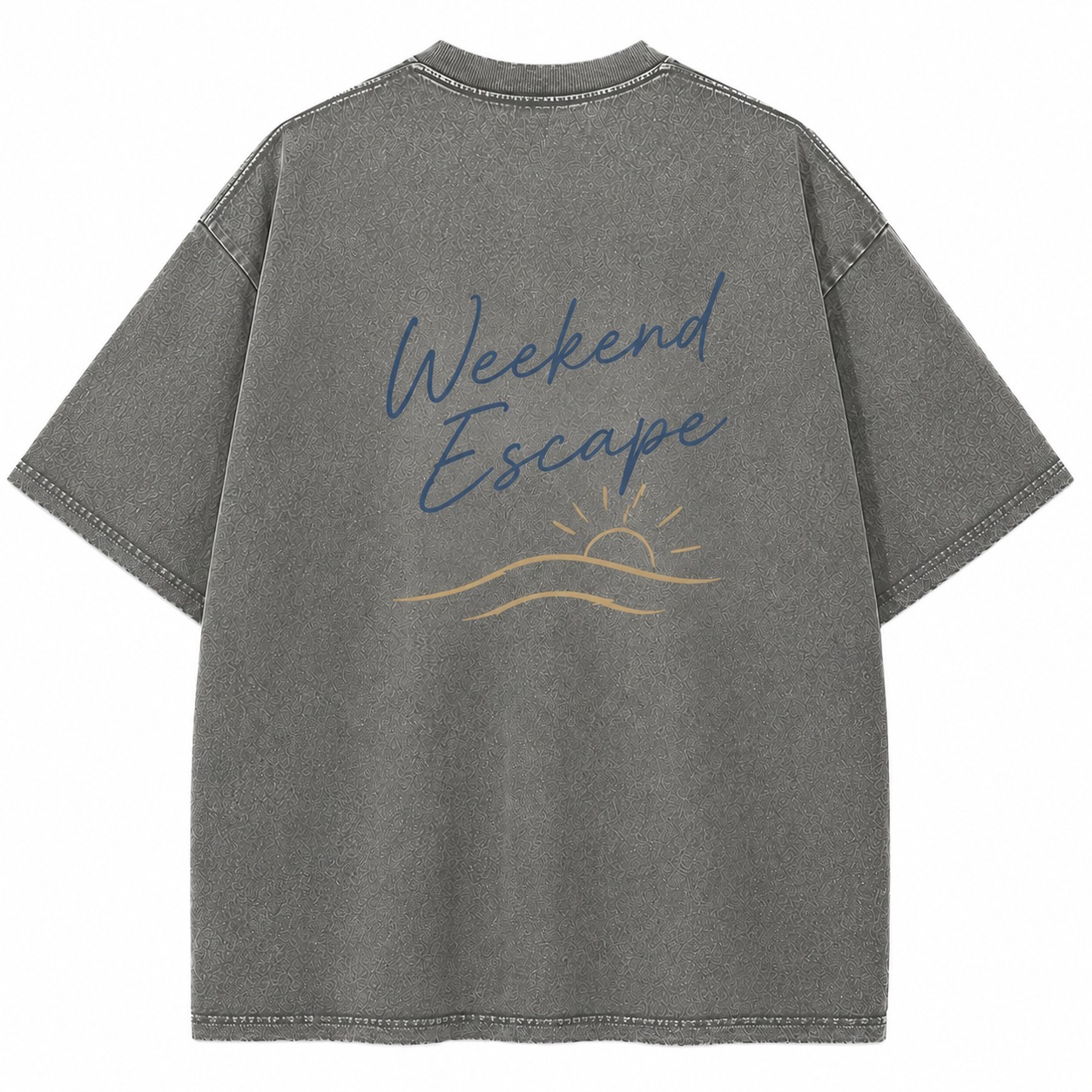 Weekend Escape Minimal Graphic Washed Tee