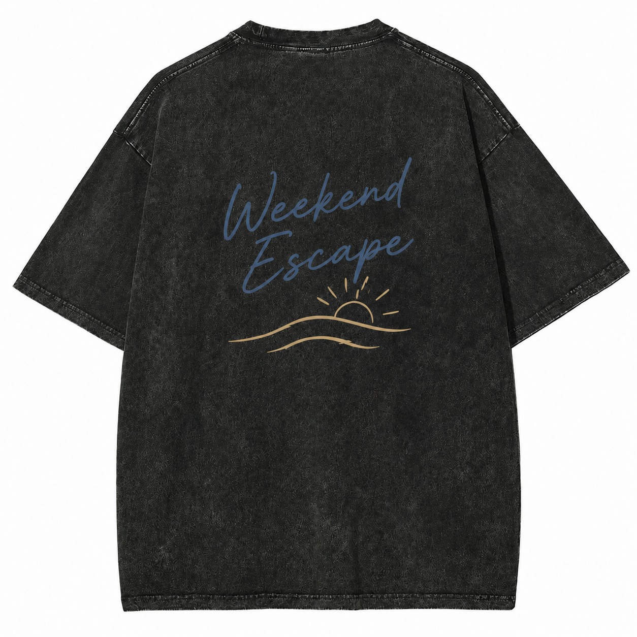 Weekend Escape Minimal Graphic Washed Tee