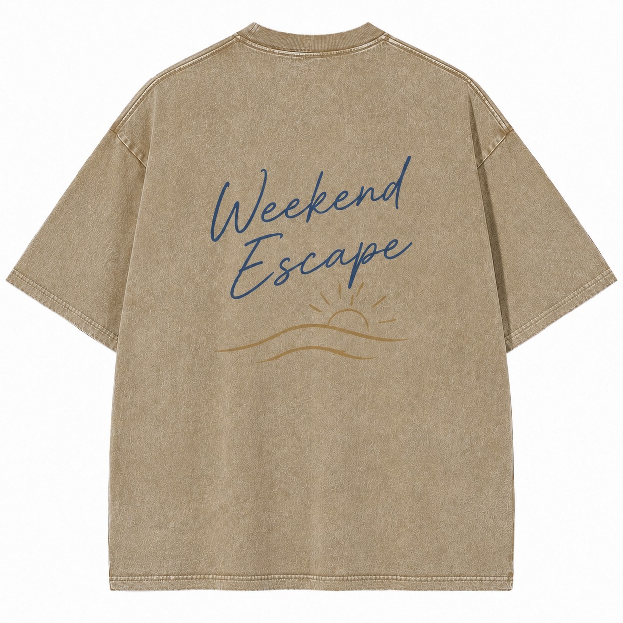Weekend Escape Minimal Graphic Washed Tee