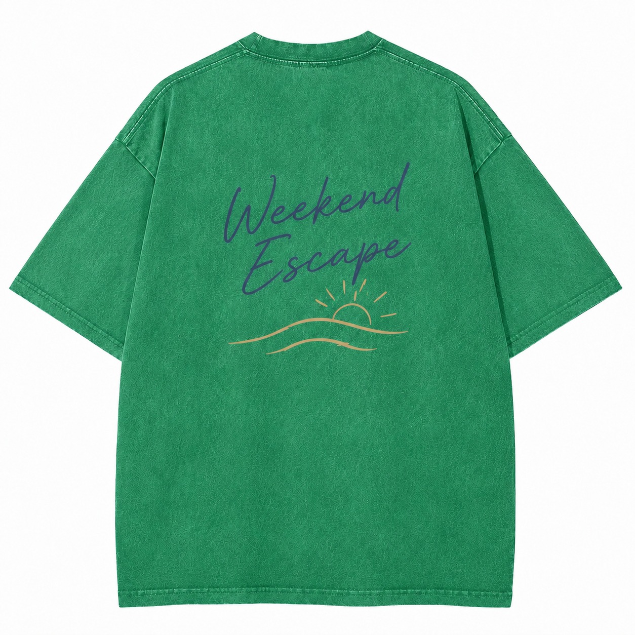 Weekend Escape Minimal Graphic Washed Tee