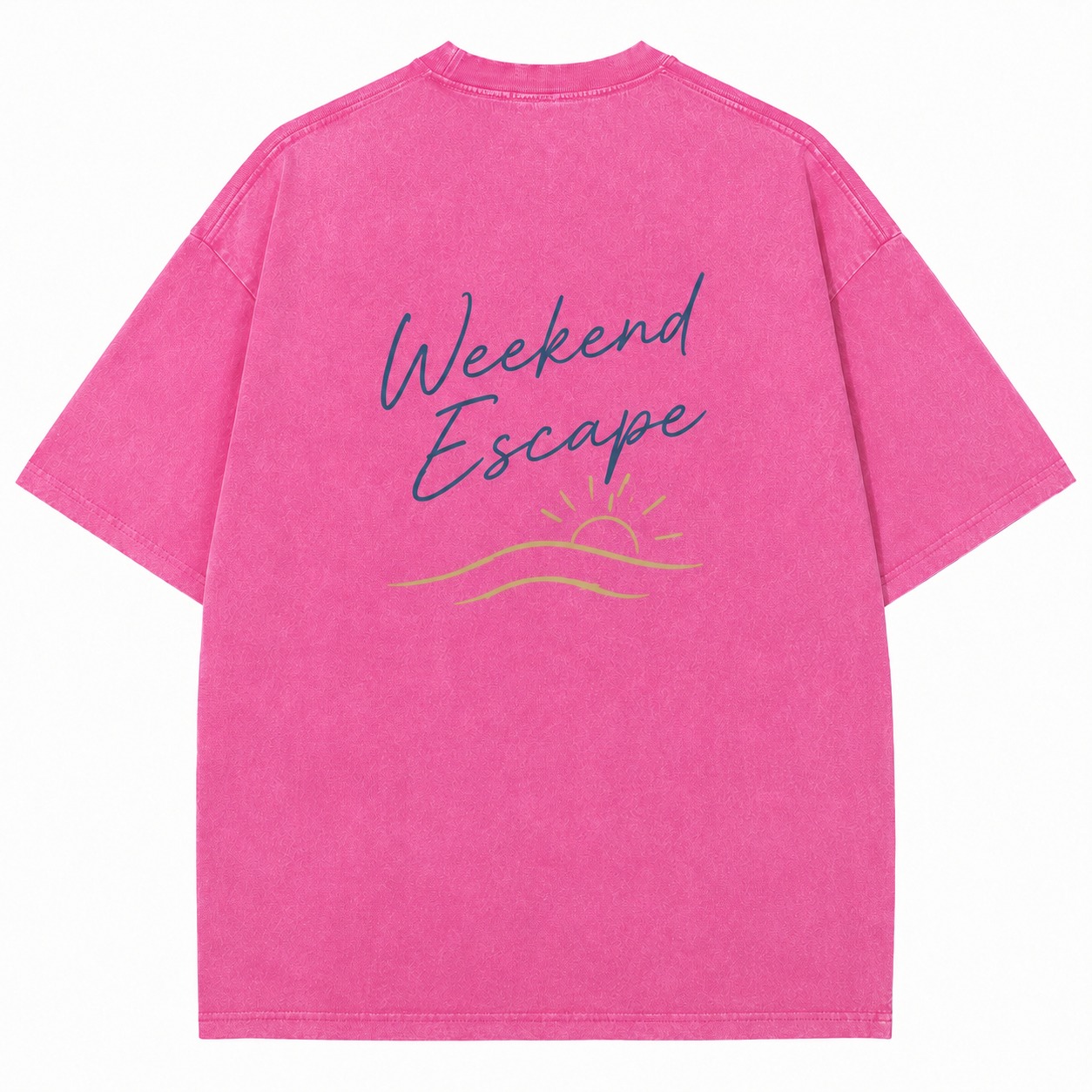 Weekend Escape Minimal Graphic Washed Tee