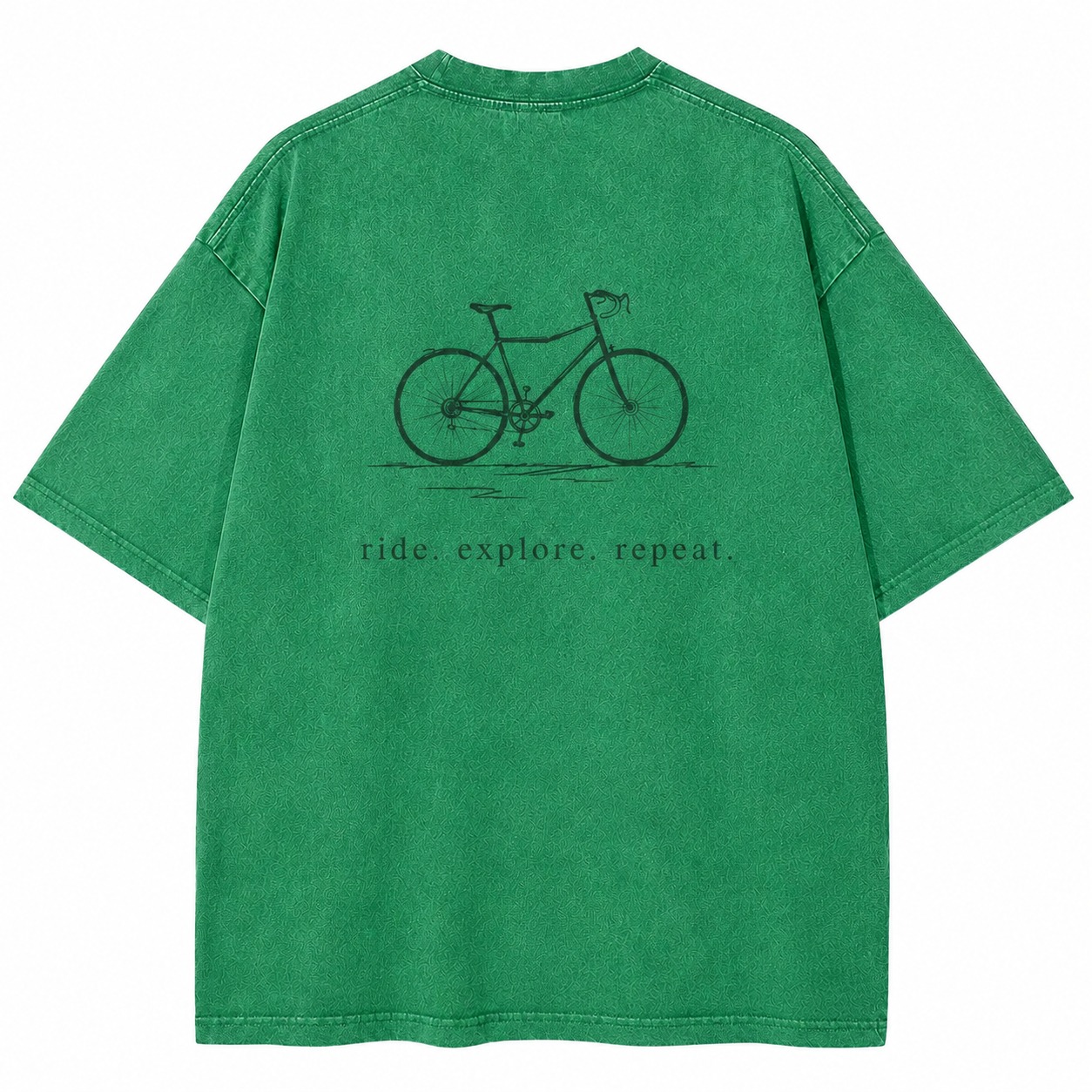 Ride Explore Repeat Bicycle Graphic Washed Tee