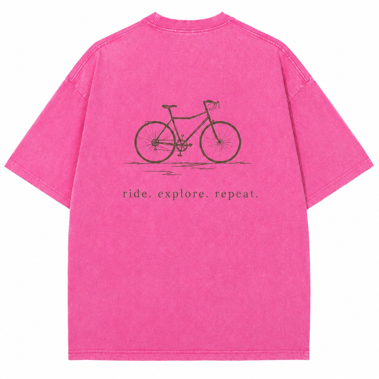 Ride Explore Repeat Bicycle Graphic Washed Tee