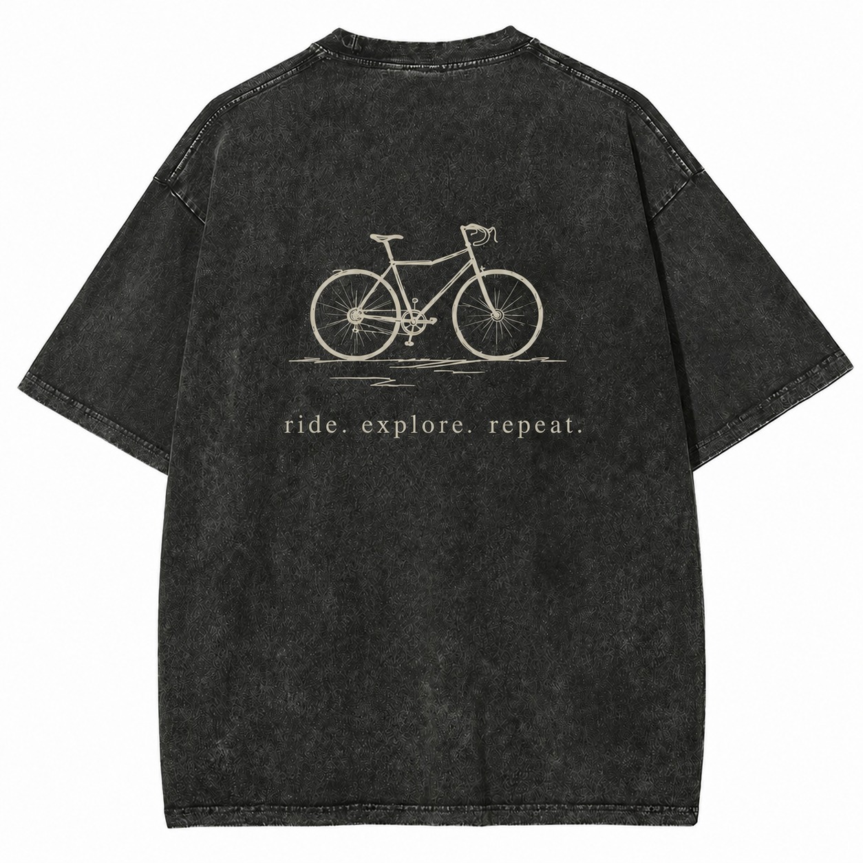 Ride Explore Repeat Bicycle Graphic Washed Tee