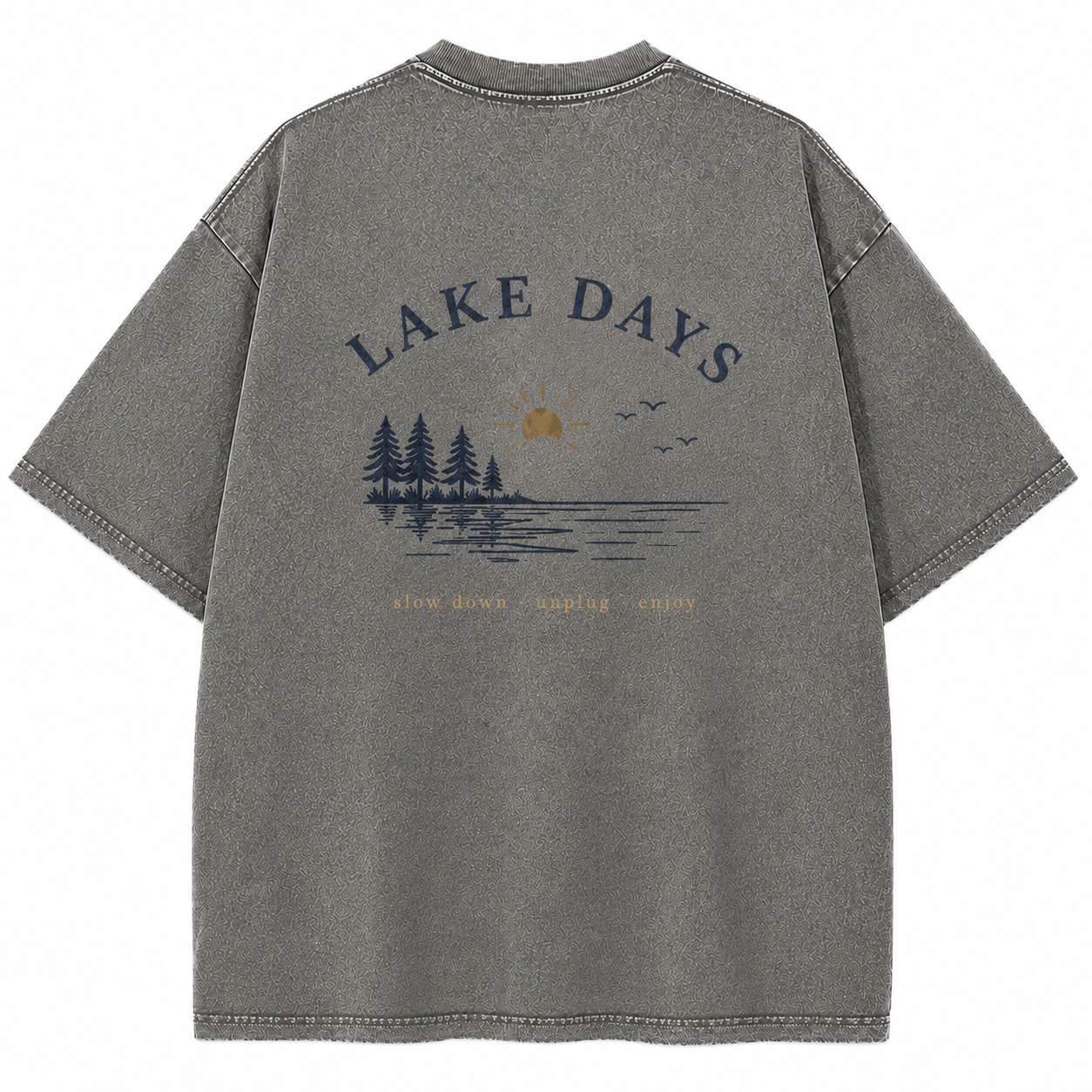Lake Days Minimal Graphic Washed Tee