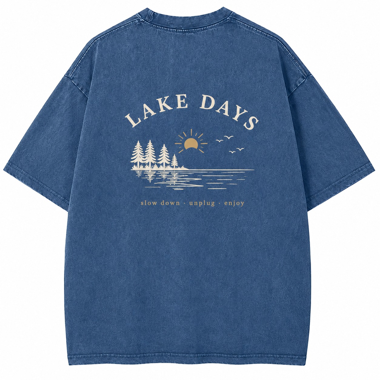 Lake Days Minimal Graphic Washed Tee