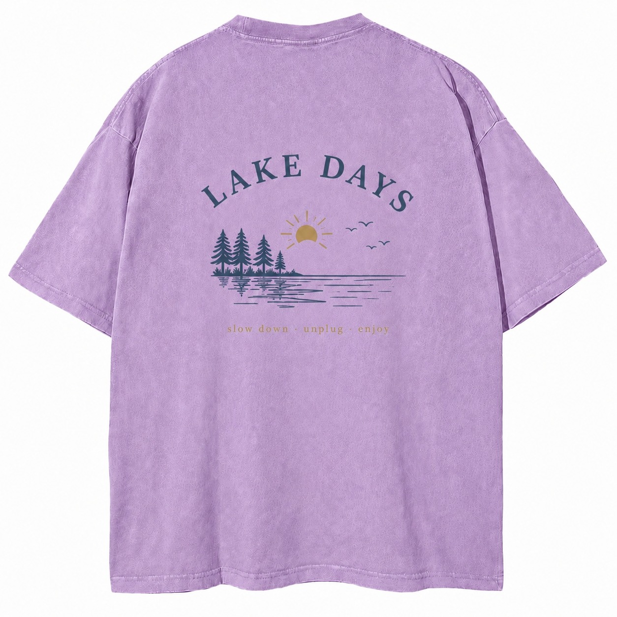 Lake Days Minimal Graphic Washed Tee