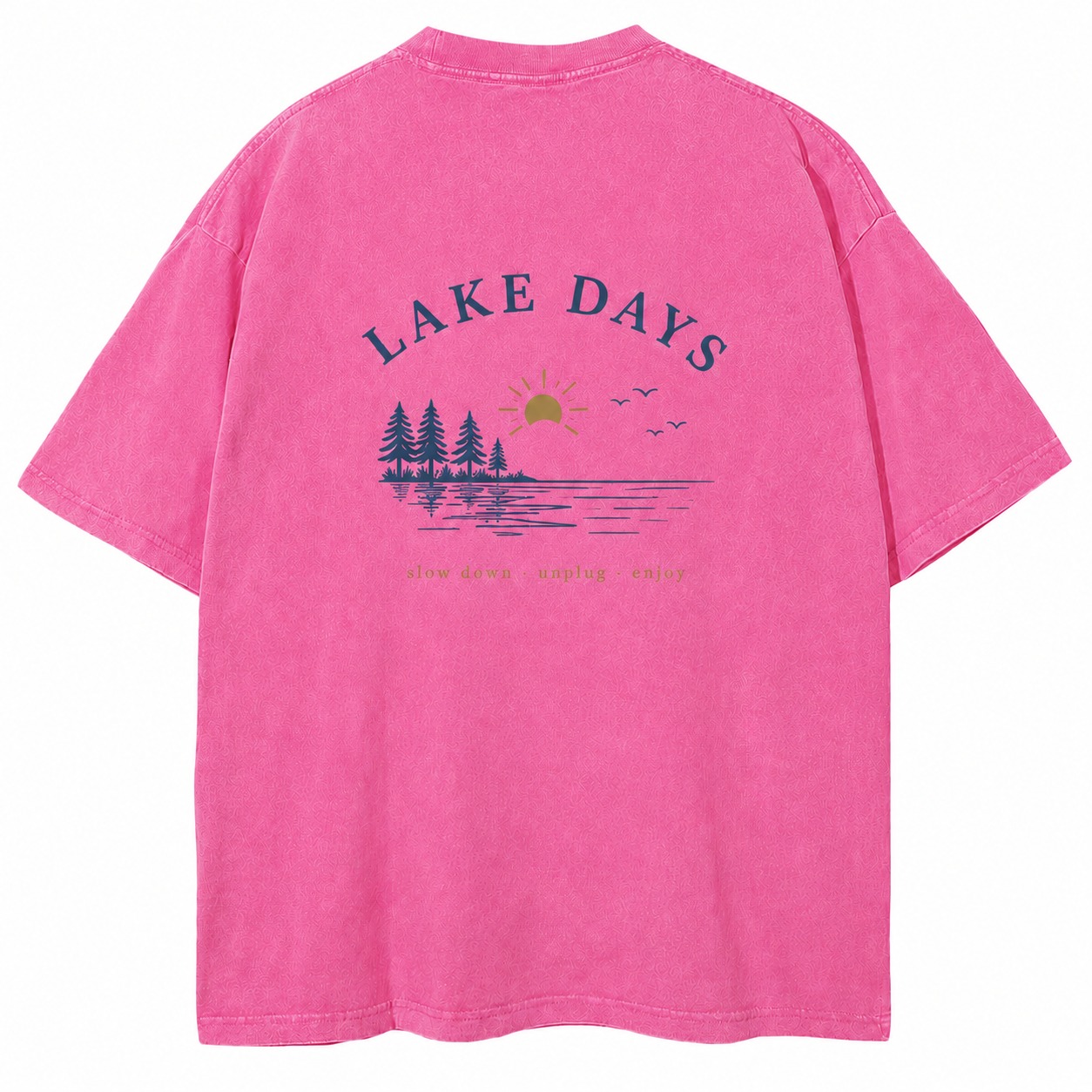 Lake Days Minimal Graphic Washed Tee
