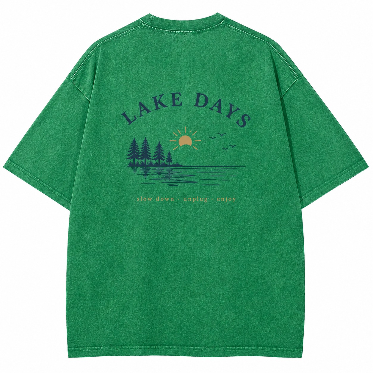 Lake Days Minimal Graphic Washed Tee