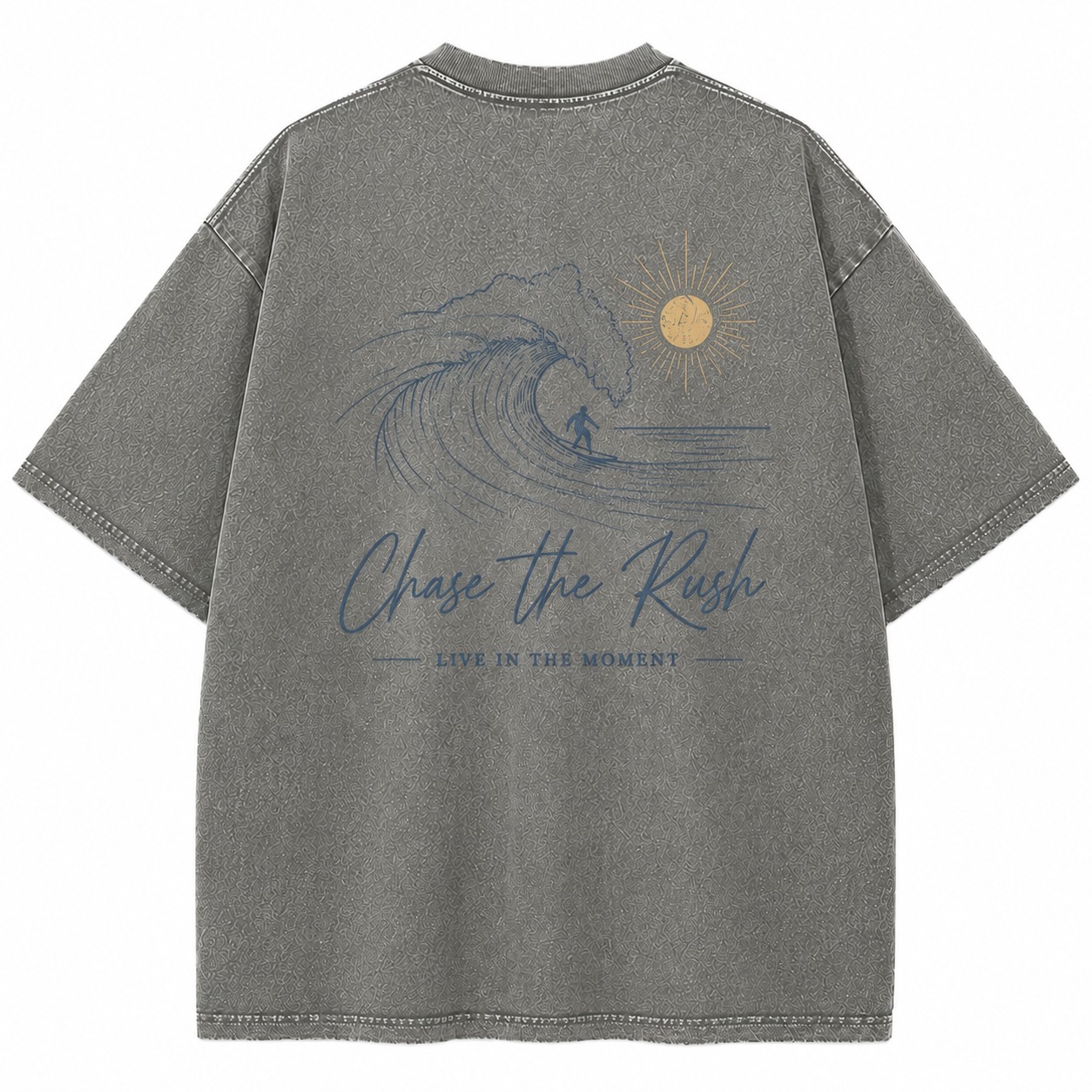 Chase The Rush Surf Graphic Washed Tee