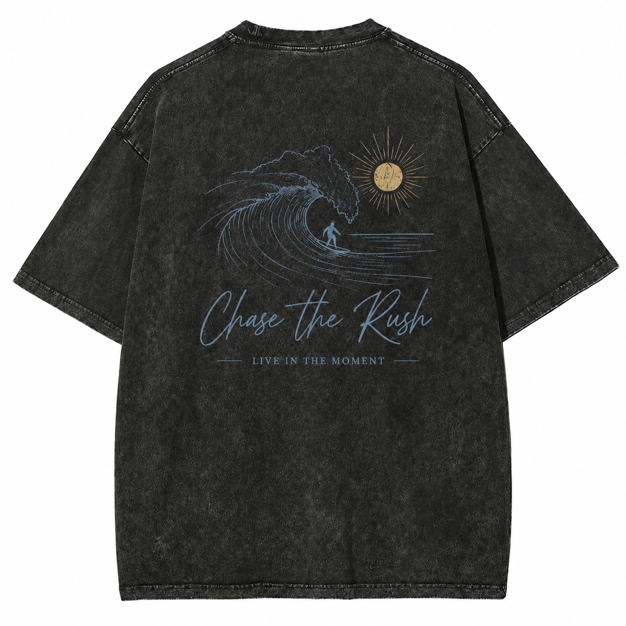 Chase The Rush Surf Graphic Washed Tee