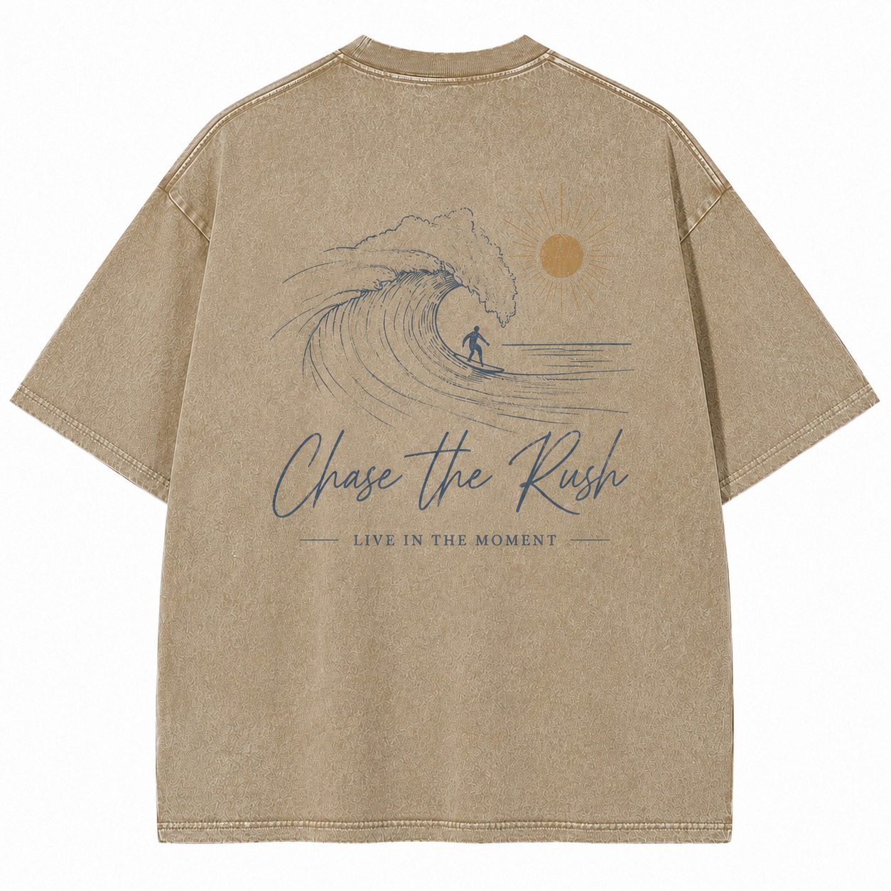 Chase The Rush Surf Graphic Washed Tee