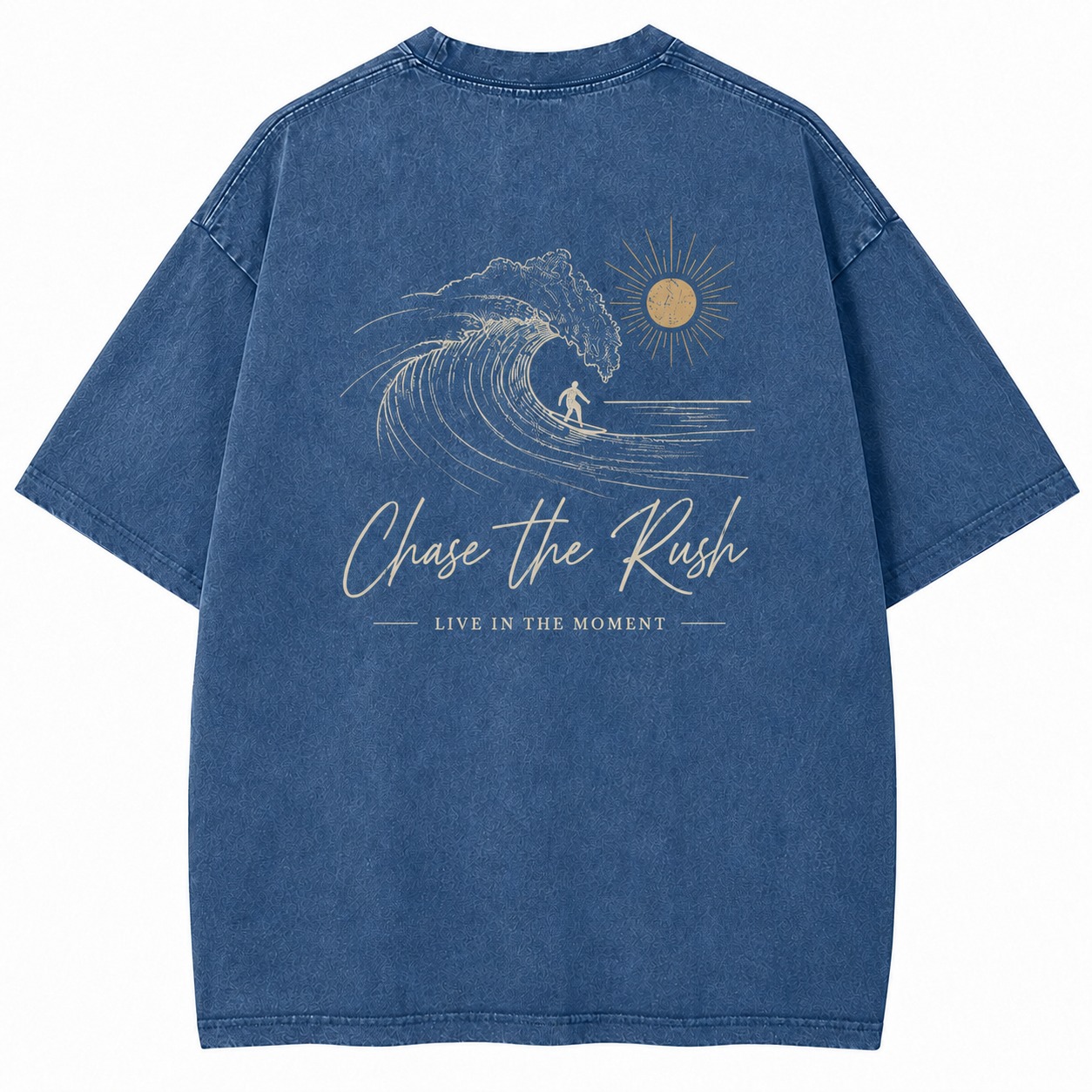 Chase The Rush Surf Graphic Washed Tee