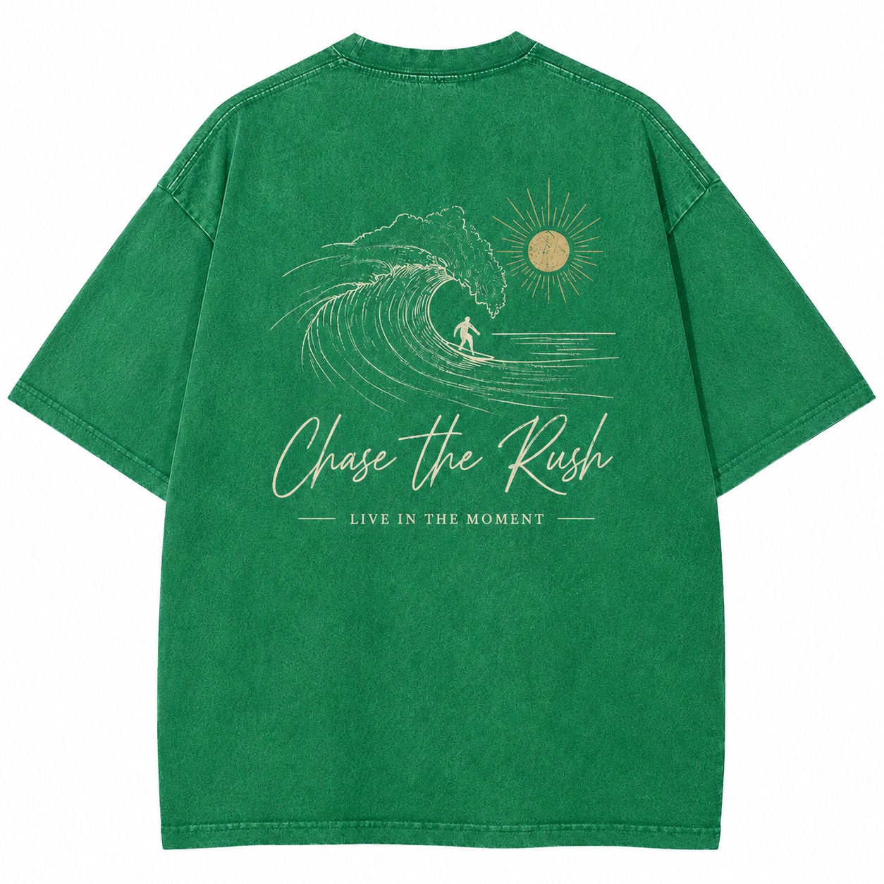 Chase The Rush Surf Graphic Washed Tee