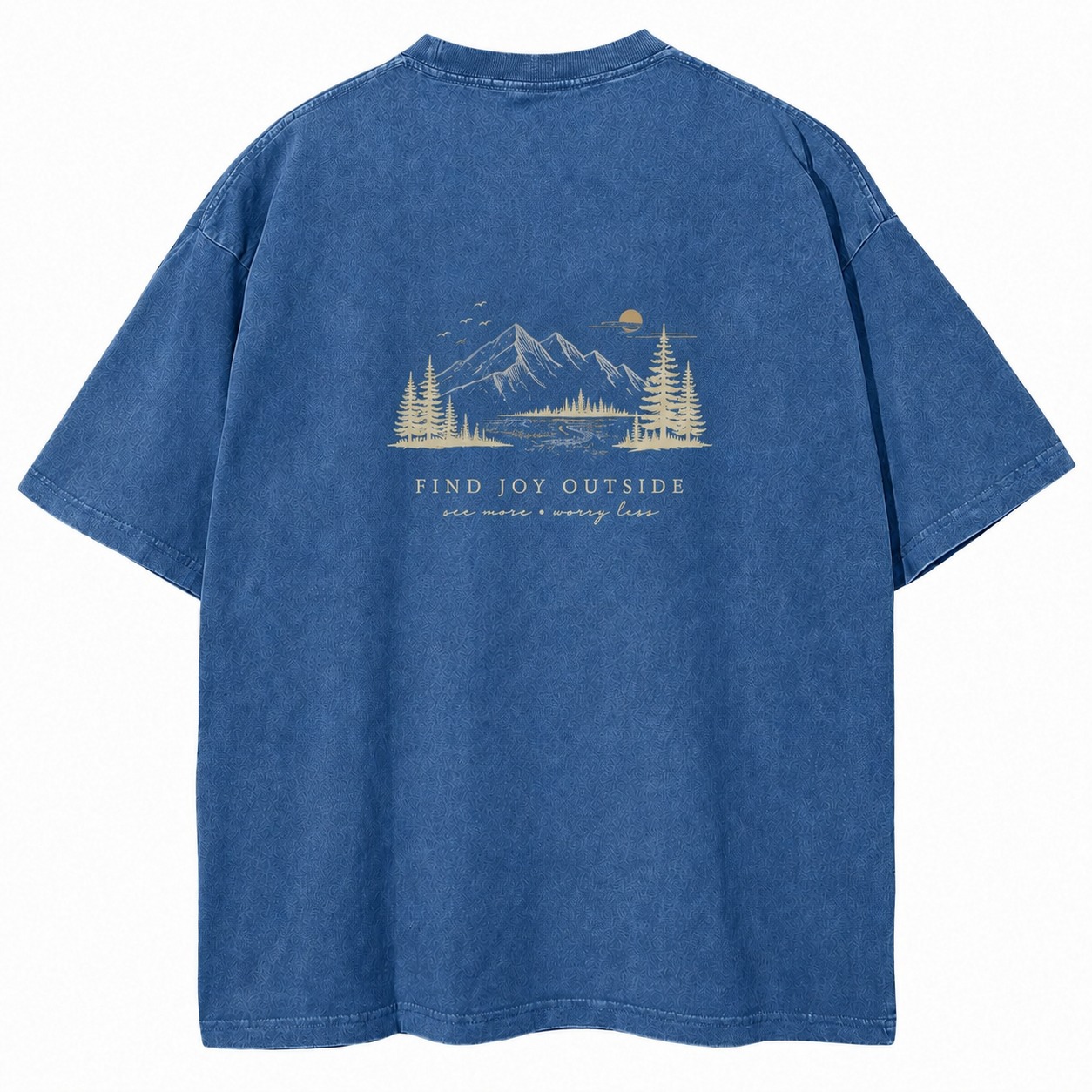 Find Joy Outside Mountain Graphic Washed Tee