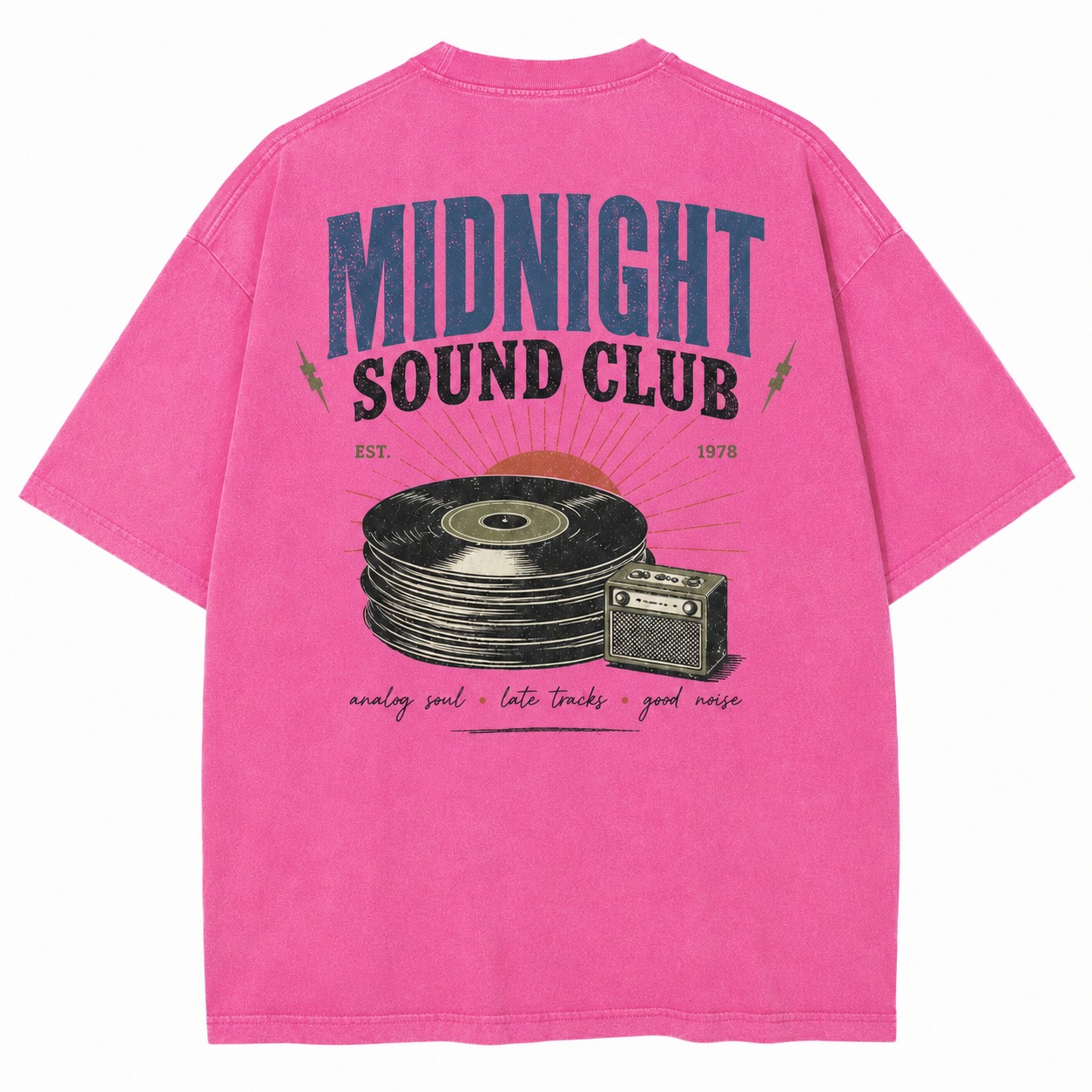 Midnight Sound Club Graphic Washed Tee
