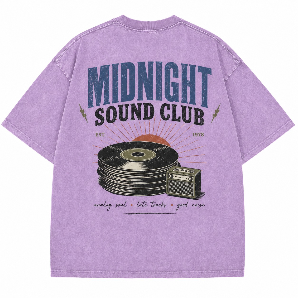 Midnight Sound Club Graphic Washed Tee