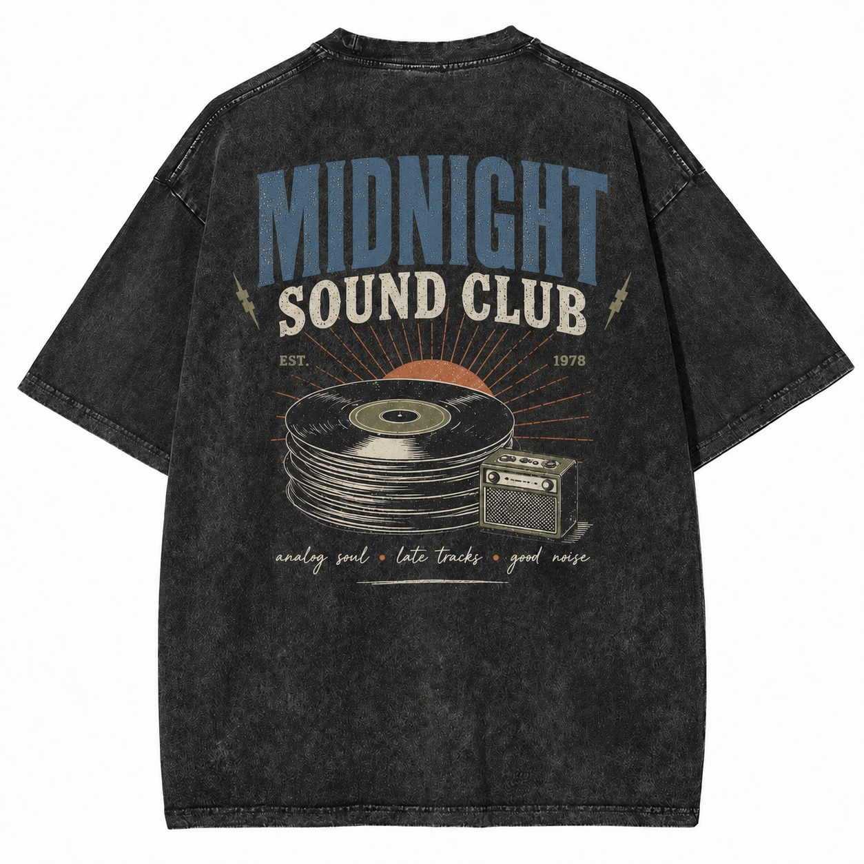 Midnight Sound Club Graphic Washed Tee
