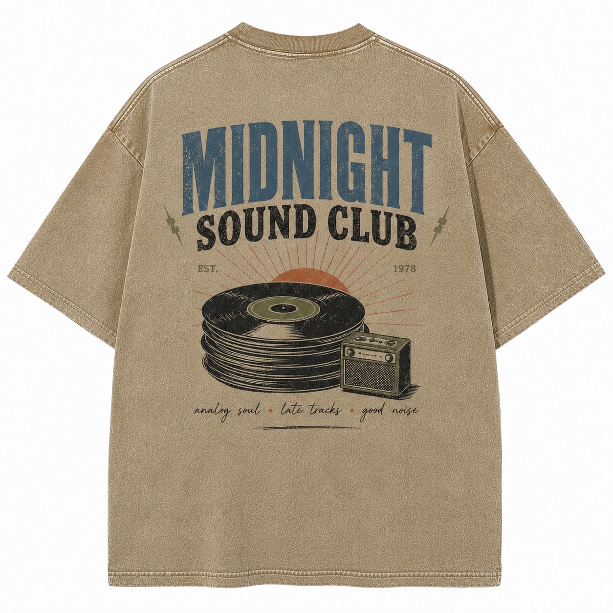 Midnight Sound Club Graphic Washed Tee