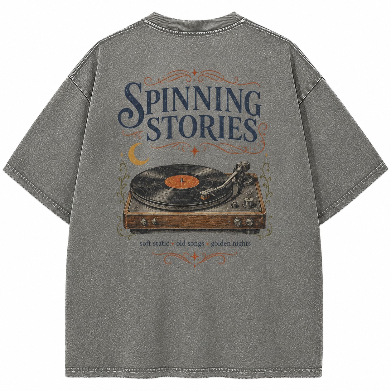 Spinning Stories Vinyl Graphic Washed Tee