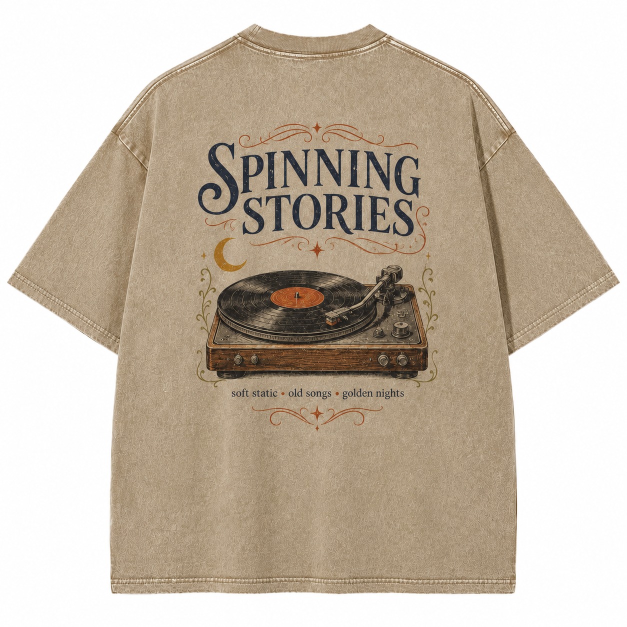Spinning Stories Vinyl Graphic Washed Tee