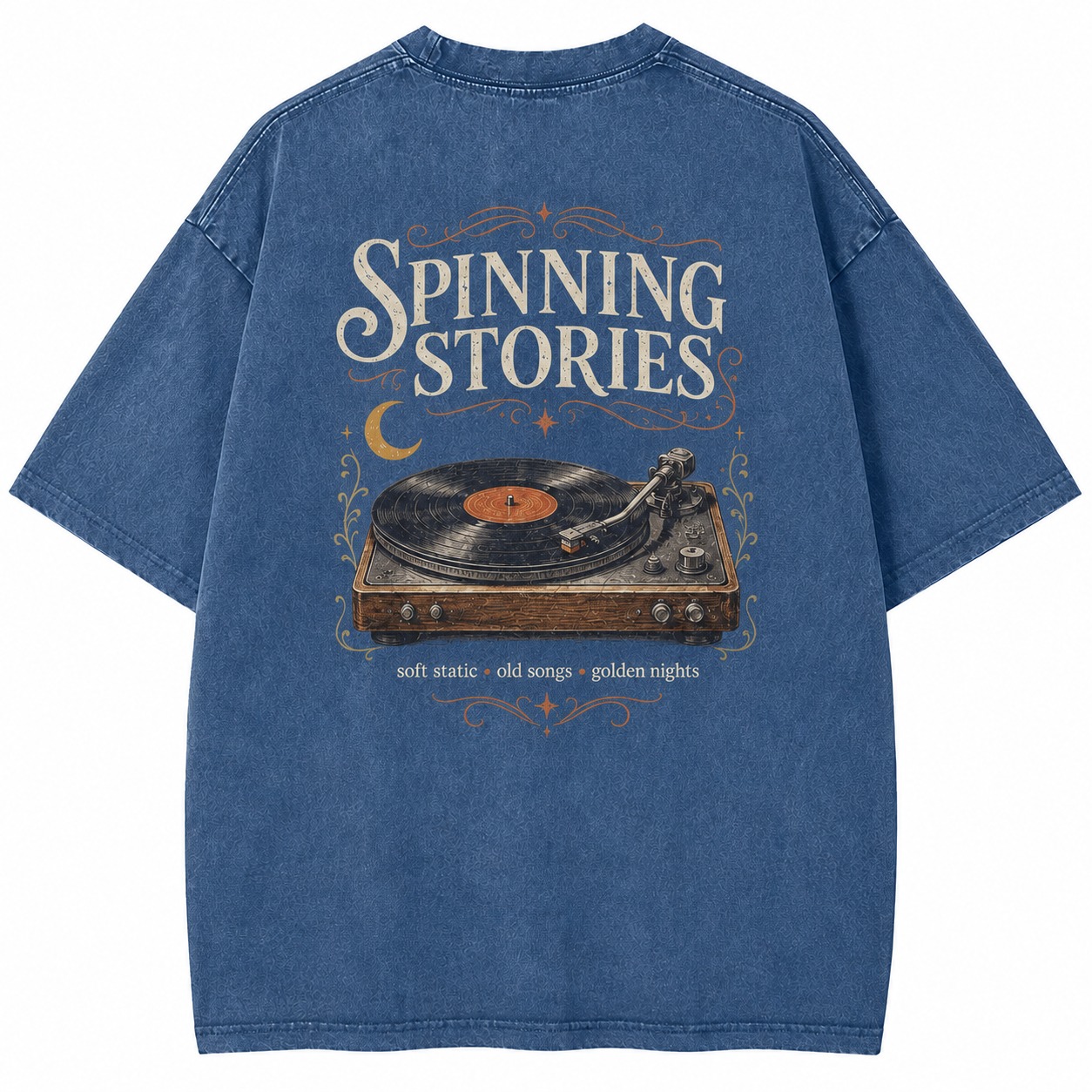 Spinning Stories Vinyl Graphic Washed Tee