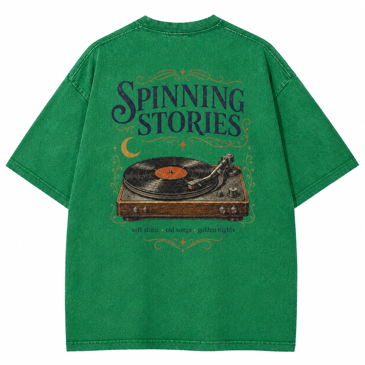 Spinning Stories Vinyl Graphic Washed Tee