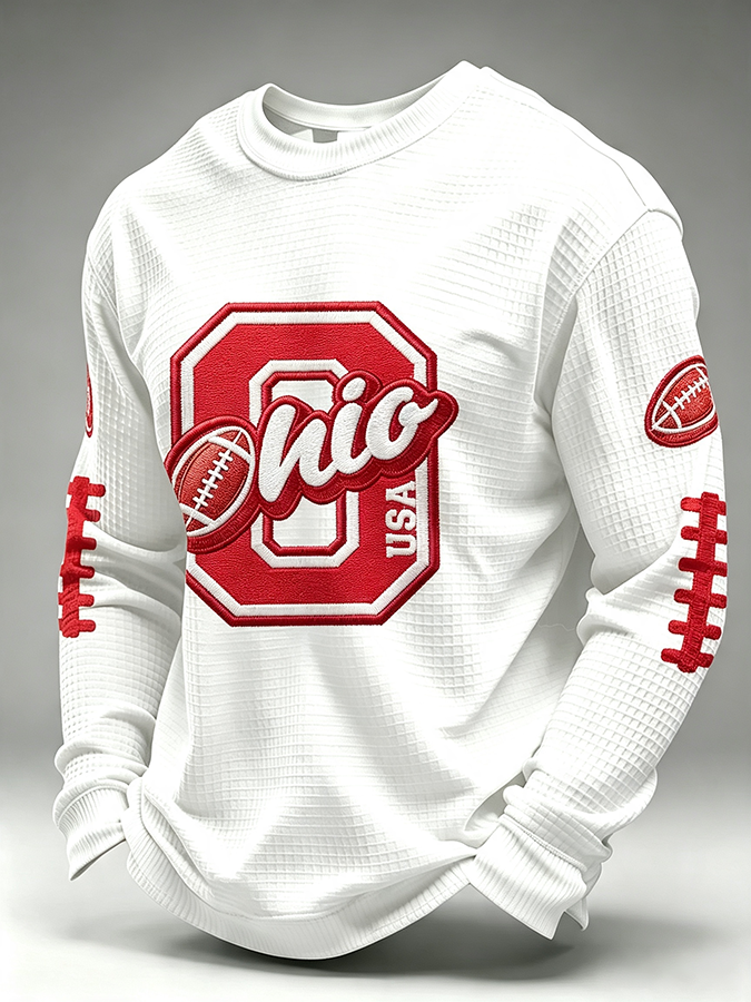 Men'S Rugby Printed Waffle T-Shirt