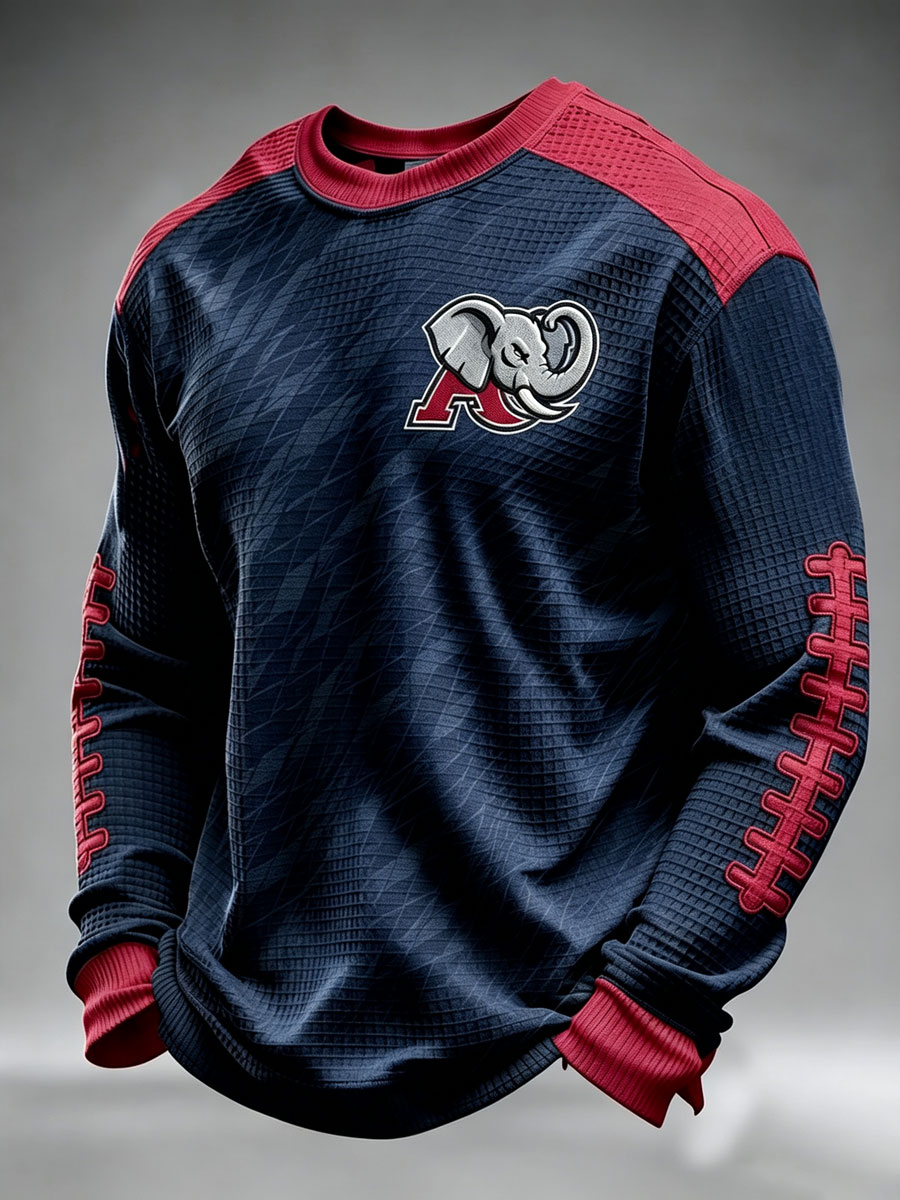 Men's Rugby Pattern Waffle T-shirt