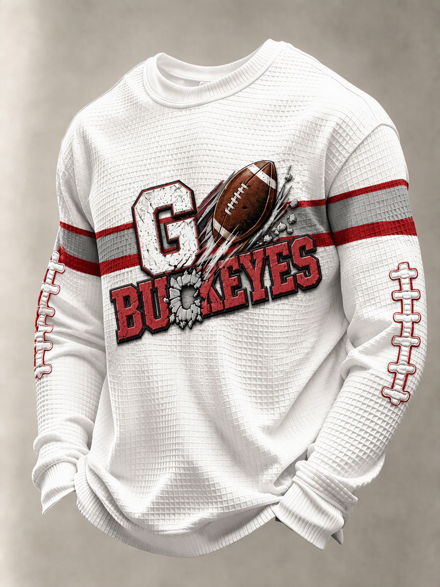 Men'S Rugby Printed Waffle T-Shirt