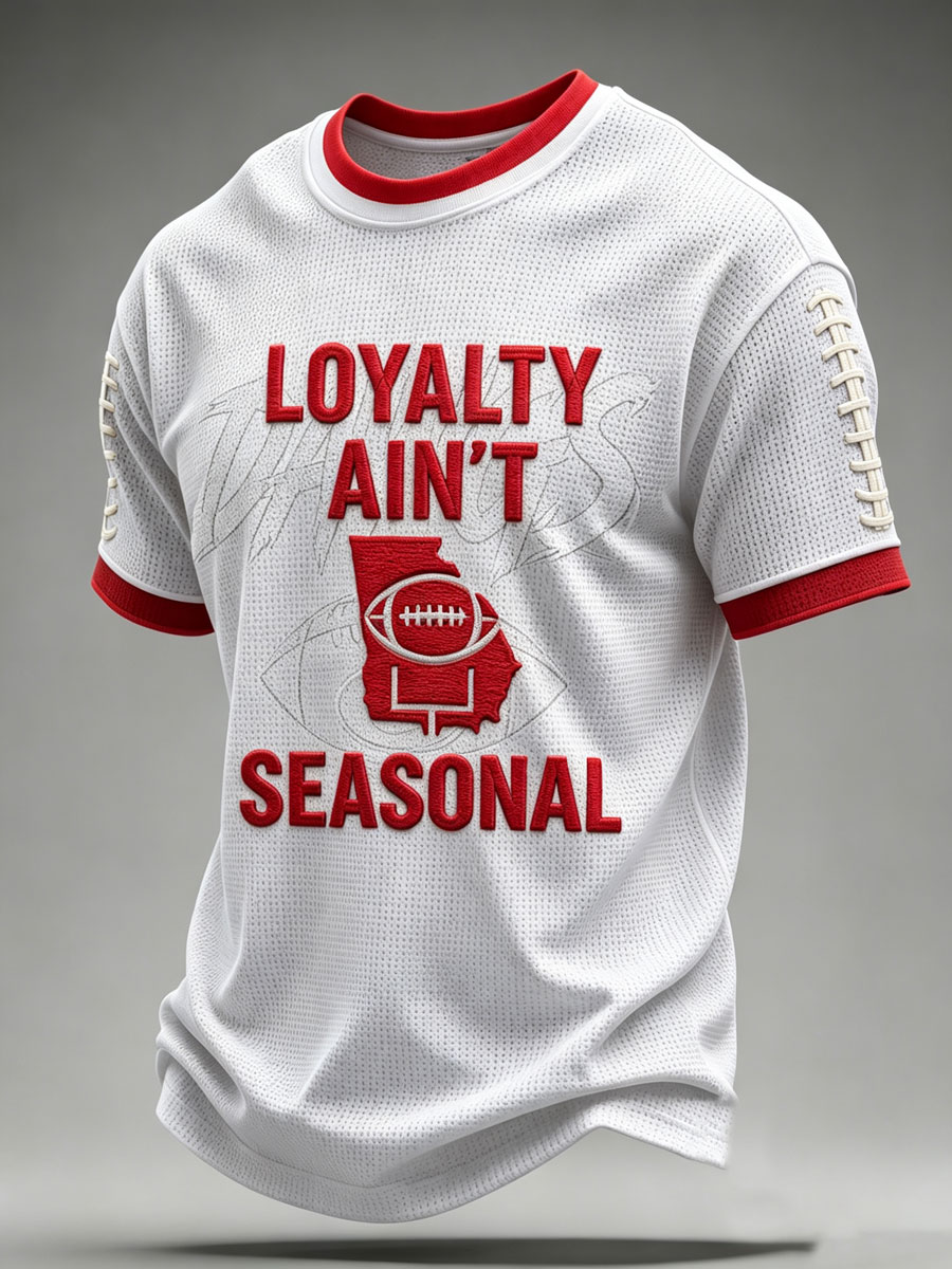 Men'S Football Fan Waffle T-Shirt
