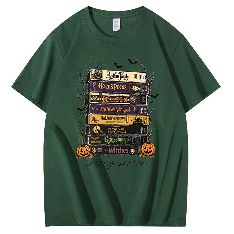 90s Halloween VHS Tape Stack Tee