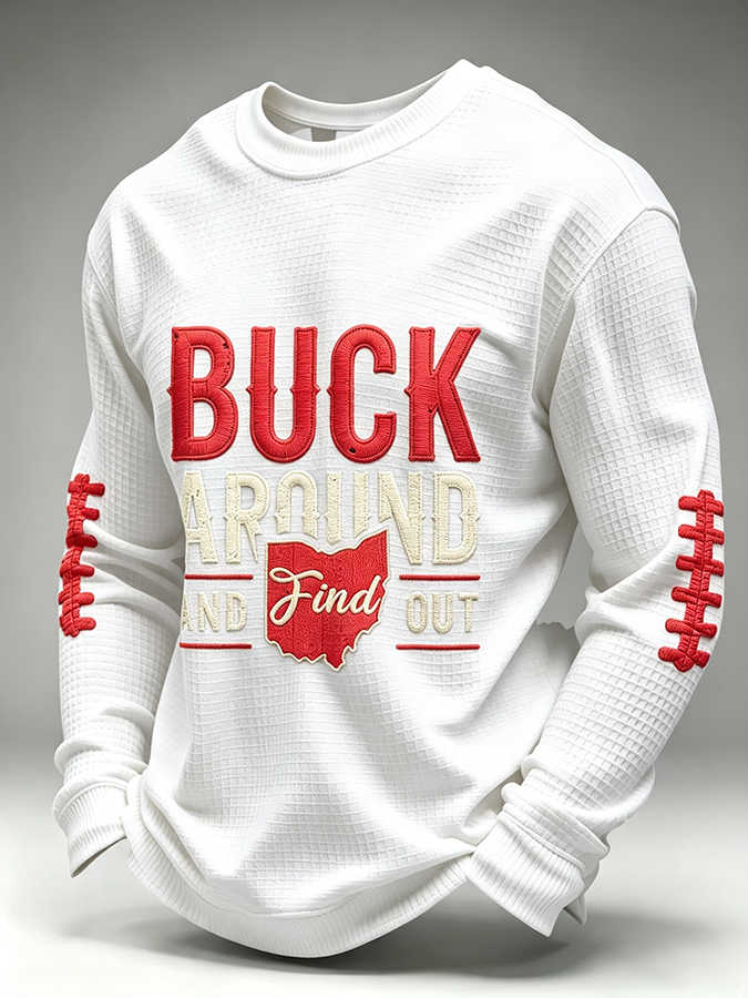 Men'S Rugby Printed Waffle T-Shirt