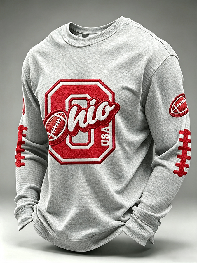 Men'S Rugby Printed Waffle T-Shirt