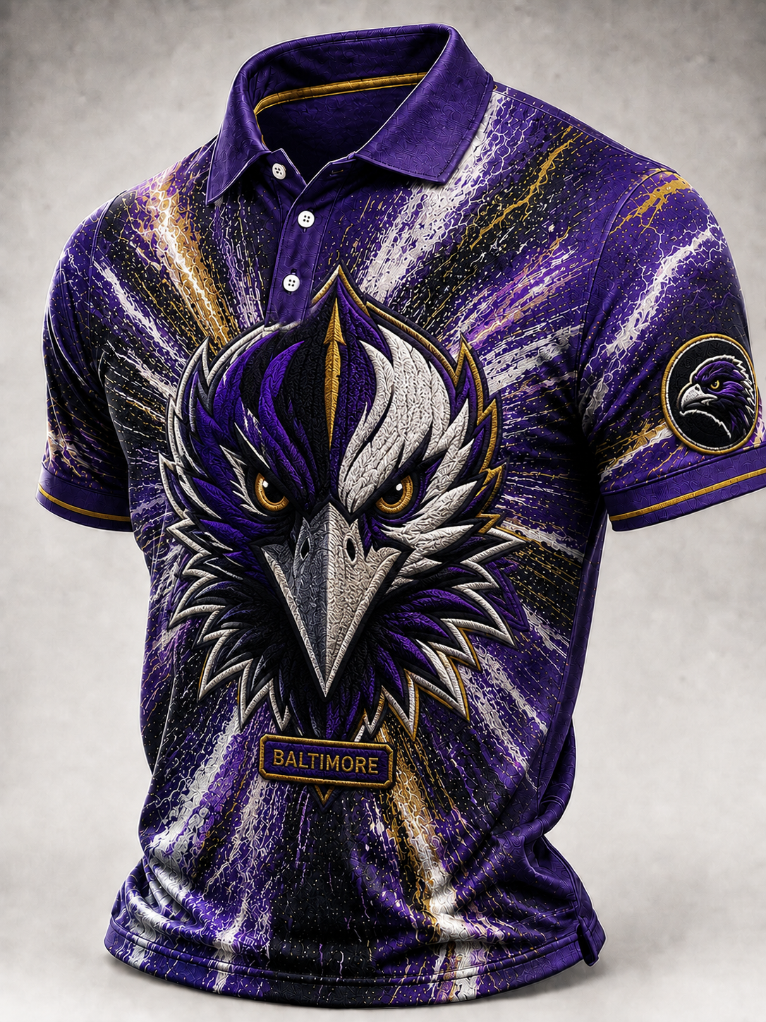 Men's Casual Classic Football Club Graphic Polo Top