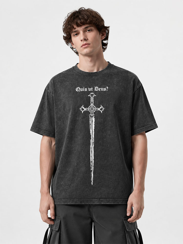 Angel Graphic Vintage Washed T-Shirt
