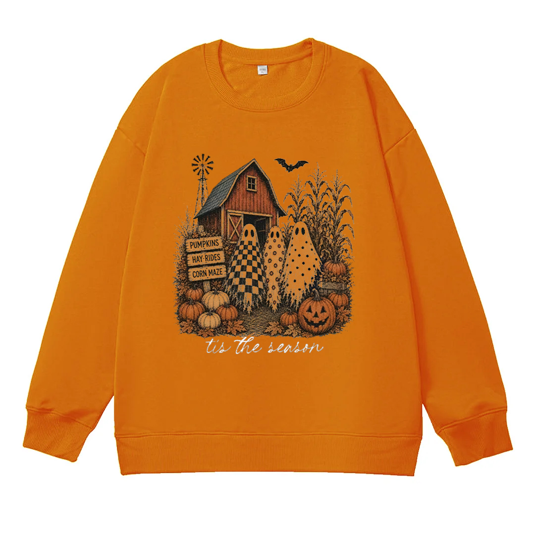 Tis The Season Ghost Trio Sweatshirt | Pumpkin Patch Ghosts Shirt