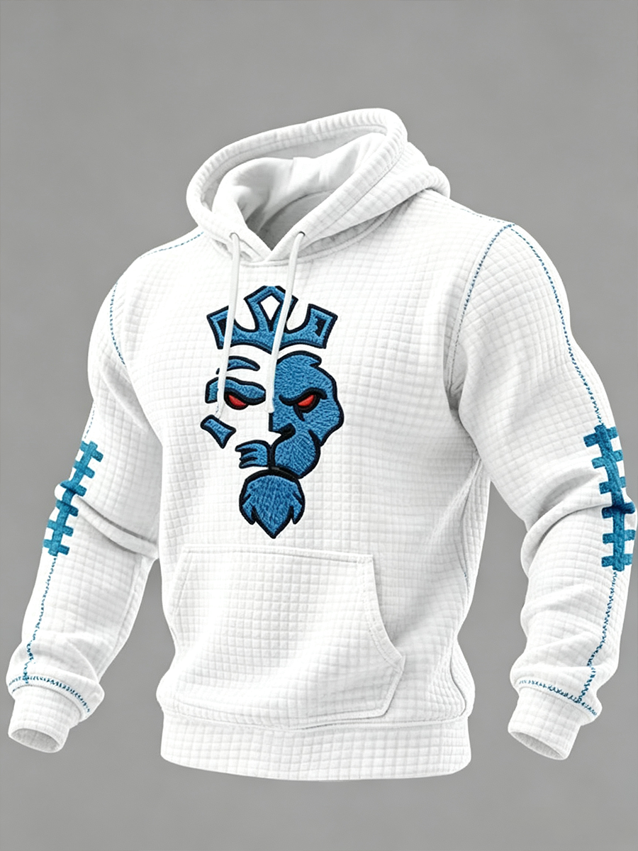 Men's Football Printed Casual Hoodie