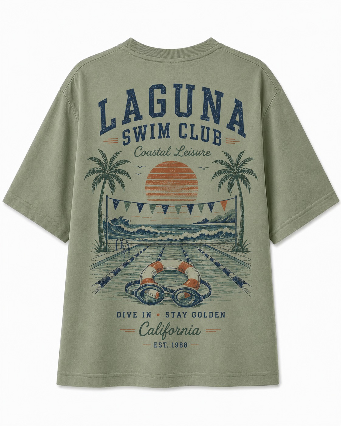 Laguna Swim Club V-Neck Tee