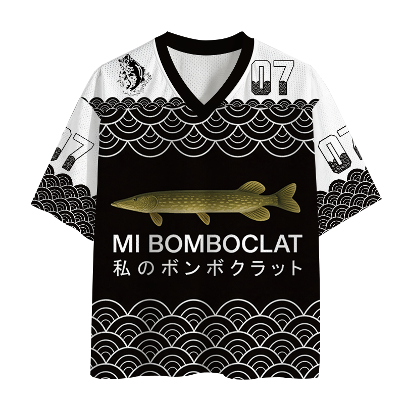 Mi Bomboclat Fish Meme Black Mesh Jersey