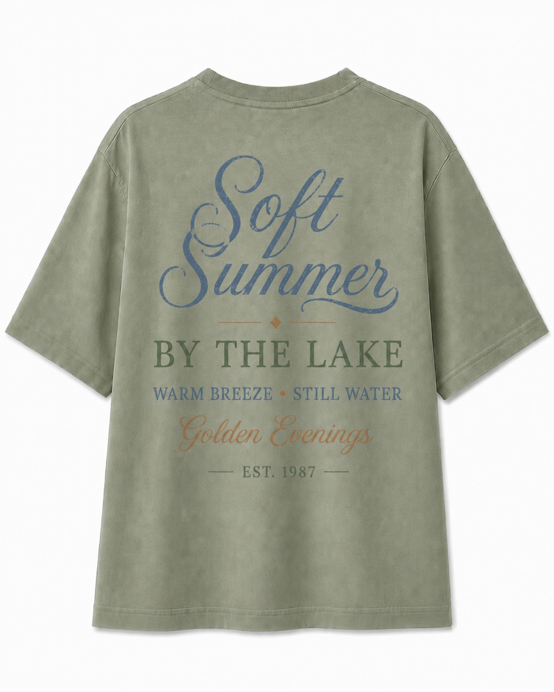 Soft Summer Lake V-Neck Tee