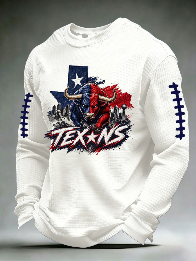 Men's Football print waffle T-shirt