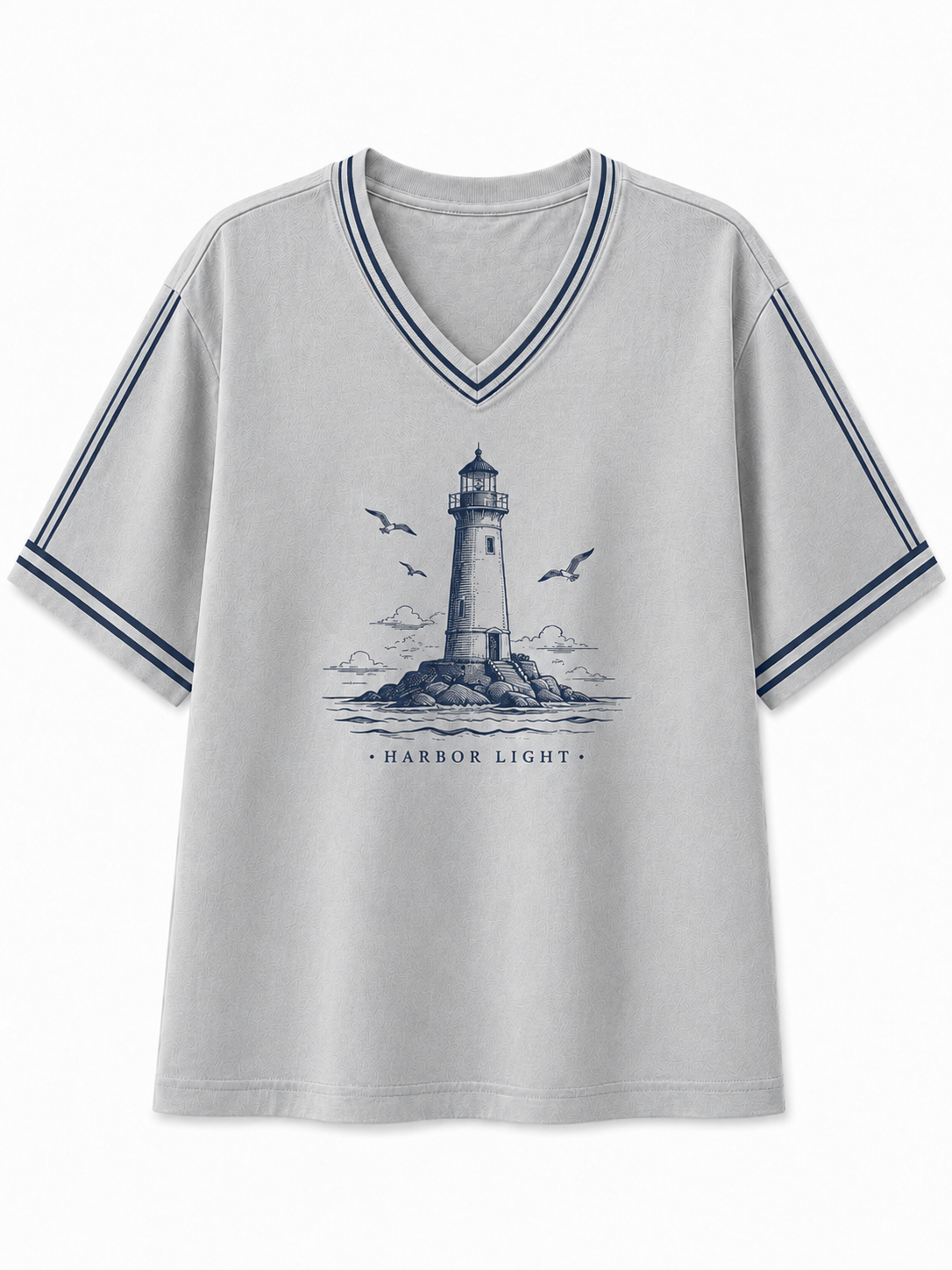 Harbor Light Coastal V-Neck Tee