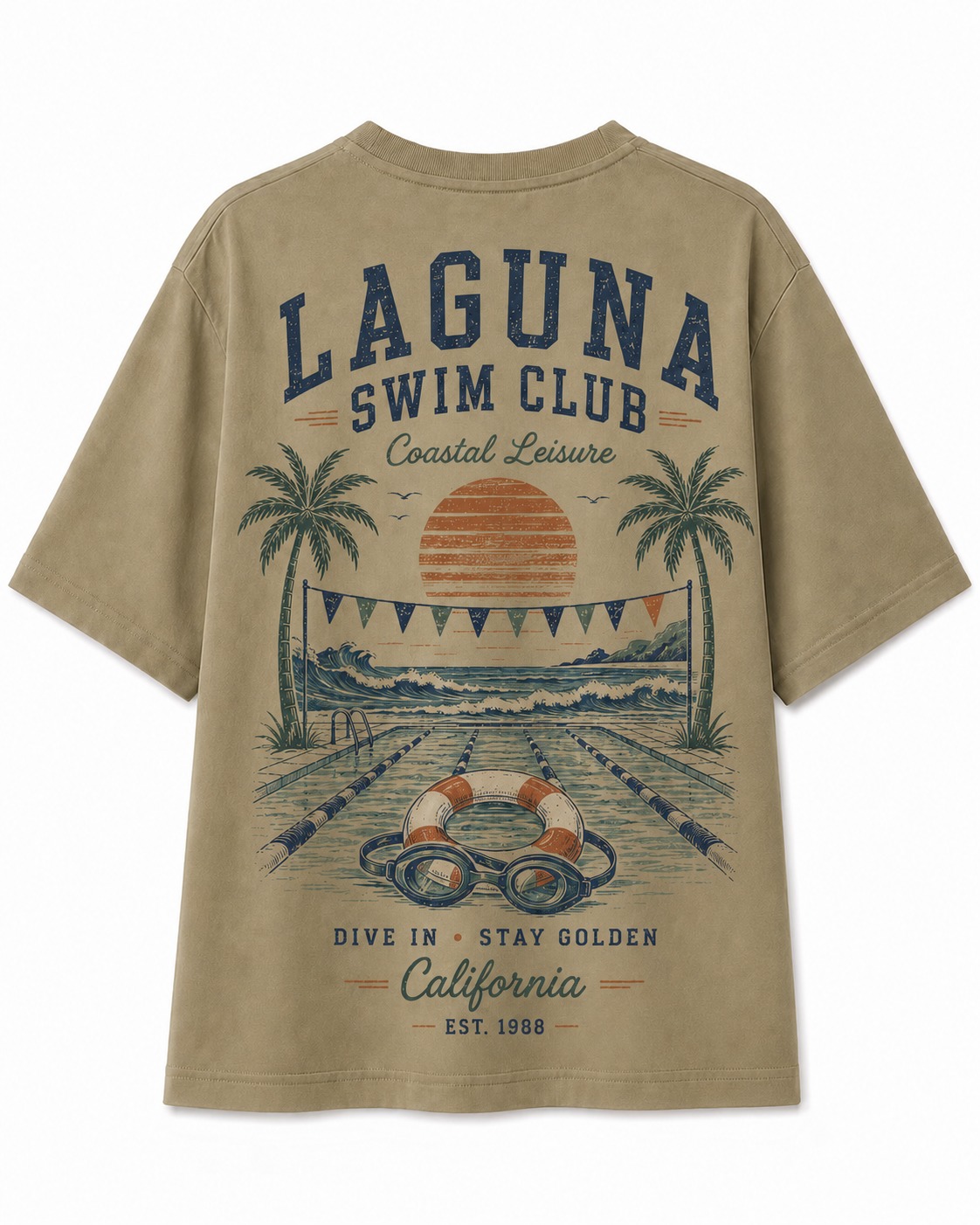 Laguna Swim Club V-Neck Tee